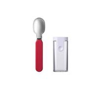 Mepal - Folding Spoon Ellipse - Reusable Spoon To Go - Foldable Spoon For Yoghurt Cup - Cutlery For Travel - Including Storage Case - Stainless Steel - Nordic Red