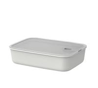 Mepal - Food Container EasyClip - Container with lid & sliding closure - Suitable for microwave, steam cooker, refrigerator, and freezer - Airtight & leak-proof - 2,25 l - Nordic white