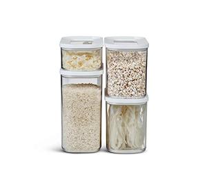Mepal Food Storage Container 4-Piece Set - Food Containers - Kitchen Container & Organizer - Stackable & Airtight Food Storage Container - 2x 1000 ml, 1x 1500 ml & 1x 425 ml- White