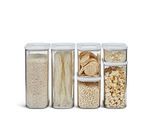 Mepal Food Storage Container 6-Piece Set - Food Containers - Kitchen Container & Organizer - Stackable & Airtight Food Storage Container - 2x 2000 ml, 2x 1000 ml, 1x 1500 ml & 1x 425 ml - White