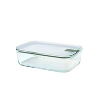 Mepal - Glass food container EasyClip - Glass food containers with lids - Click closure - Suitable for the microwave, steamer, oven, refrigerator & freezer - Airtight & leakproof - 1500 ml - Nordic