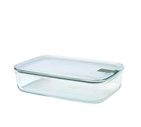 Mepal - Glass food container EasyClip - Glass food containers with lids - Click closure - Suitable for the microwave, steamer, oven, refrigerator & freezer - Airtight & leakproof - 2250 ml - Nordic