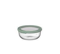 Mepal - Glass Food Storage Container Round Cirqula - Meal Prep Containers - Heat Resistant Up To 550°C, Without Lid - Suitable for Oven, Microwave, Freezer and Dishwasher - 750 ml - Nordic sage