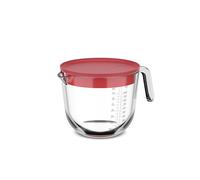Mepal - Glass Measuring Jug with Lid Chef it - Easy-to-Read Engraved Scale - Microwave & Oven Safe (Without Lid) - High-Quality Glass - Dishwasher Safe - 1000 ml - Coral