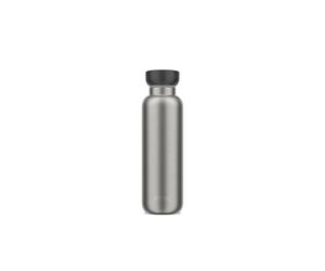 Mepal Insulated Bottle Ellipse, Double Walled Insulated Bottle, Drinking Bottle On The Go, 12 Hours Hot & 24 Hours Cold, Stainless Steel, 500 ml, Nordic black