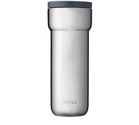Mepal - Insulated Mug Ellipse - 6 Hours Hot & 10 Hours Cold - Insulated Cup On The Go - Suitable As Tea Cup & Coffee Cup to Go - Fits All Cup Holders - 475 ml - Natural Brushed