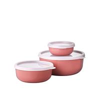 Mepal - Kitchen storage bowls Lumina 3-Piece Set - Food storage containers with lid suitable for fridge, freezer, steam oven, microwave & dishwasher - Bowl with lid - Vivid blue