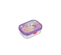 Mepal Lunch Box Campus, Bento Box for Children, Lunch Box with Bento Compartment and Fork, with Clip Closure, Dishwasher Safe and BPA-Free, 750 ml, Unicorn Glow