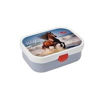 Mepal - Lunch Box Campus - Bento Lunch Box for Children - Lunch Box with Bento Compartment & Fork - Lunch Box with Clip Closure - BPA-Free & Dishwasher Safe - 750 ml - Wild Horse