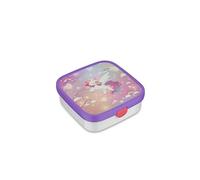 Mepal Lunch Box Large Campus, Lunch Box for Children, Includes 2 Removable Leakproof Boxes and Fork, Boxes are Microwave Safe, 2X 200 and 1250 ml, Unicorn Glow