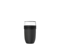 Mepal - Lunch pot XL Ellipse - Practical Yoghurt Cup & Muesli Cup - Separate Compartments for Yoghurt & Muesli - Suitable for Freezer, Microwave & Dishwasher - 750 + 300 ml - Nordic black
