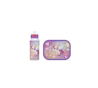 Mepal Lunch Set Campus, for Children with Pop-up Drink Bottle and Lunch Box, for School or On The Go, Dishwasher Safe and BPA-Free, 400 and 750 ml, Unicorn Glow