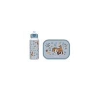 Mepal Lunch Set Campus Little Dutch, for Children with Pop-up Drink Bottle and Lunch Box, for School or On The Go, Dishwasher Safe and BPA-Free, 400 and 750 ml, Forest Friends