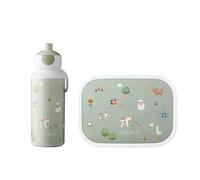 Mepal - Lunch Set Campus Little Dutch - Lunch Set for Children with Pop-up Drink Bottle & Lunch Box - Lunch Set for School or On The Go - BPA-Free - 400 ml + 750 ml - Little Farm