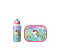 Mepal - Lunch Set Campus - Lunch Set for Children with Pop-Up Drink Bottle & Lunch Box - Lunch Set for School or On The Go - BPA-Free - 400 ml + 750 ml - Unicorn
