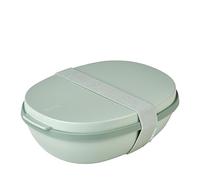 Mepal - Lunchbox Ellipse Duo - Lunch Box for Adults & Salad Box to Go - Practical Lunch Box for A Healthy Lunch - Ideal for Sandwiches, Salads & Leftovers - 825 ml + 600 ml - Nordic Sage