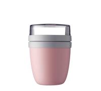 Mepal - Lunchpot Ellipse - Practical Yoghurt Cup & Muesli Cup - Separate Compartments for Yoghurt & Muesli - Suitable for Freezer, Microwave & Dishwasher - 500 ml + 200 ml - Nordic Pink
