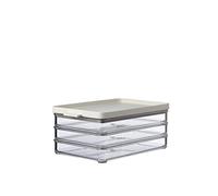 Mepal Meat Fridge Storage Containers 3 Layers - Container with Lid for Meat - Fridge Container for Kitchen Storage & Organization - Dishwasher-safe - 3 x 500 ml - Nordic white
