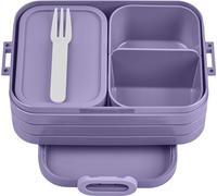 Mepal Midi Lunch Box - Bento Box for 2 Sandwiches or 4 Slices of Bread - Lunch Box for Small Snacks & Leftovers - Adult Food Box with Compartments - Vivid Purple