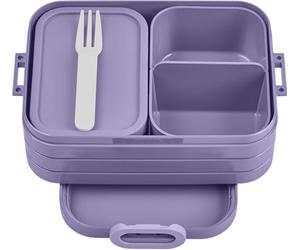 Mepal Midi Lunch Box - Bento Box for 2 Sandwiches or 4 Slices of Bread - Lunch Box for Small Snacks & Leftovers - Adult Food Box with Compartments - Vivid Purple