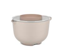 Mepal - Mixing Bowl with Lid Chef it - Non-Slip Base - Microwave & Dishwasher Safe - Bowl - High Impact Material Resists up to 110°C / 230°F - 3000 ml - Chalk