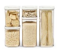 Mepal Food Storage Container 5-Piece Set - Food Containers - Kitchen Container & Organizer - Stackable & Airtight Food Storage Container - 1x 2000 ml, 1x 1500 ml, 2x 1000 ml & 1x 425 ml - White