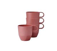 Mepal - Mug 4 pieces Silueta - Tea and coffee cup - Dishwasher & microwave resistant - Tableware - 300 ml - Vivid mauve