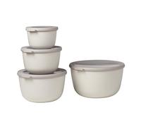 Mepal - Multi Bowl Cirqula 4-Piece Set - Food Storage Container with Lid - Suitable as Airtight Storage Box for Fridge & Freezer, Microwave Container - 500, 1000, 2000, 3000ml - Nordic Green
