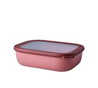 Mepal - Multi Bowl Cirqula Rectangular - Food Storage Container with Lid - Suitable as Airtight Storage Box for the Fridge & Freezer, Microwave Container & Servable Dish - 2000 ml - Vivid mauve