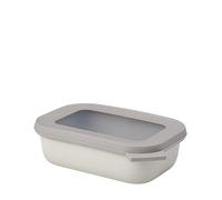 Mepal - Multi Bowl Cirqula Rectangular - Food Storage Container with Lid - Suitable as Airtight Storage Box for the Fridge & Freezer, Microwave Container & Servable Dish - 500 ml - Nordic white