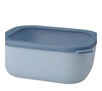 Mepal - Multi Bowl Cirqula Rectangular - Food Storage Container with Lid - Suitable as Airtight Storage Box for the Fridge & Freezer, Microwave Container & Servable Dish - 3000 ml - Nordic blue