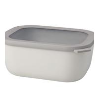 Mepal - Multi Bowl Cirqula Rectangular - Food Storage Container with Lid - Suitable as Airtight Storage Box for the Fridge & Freezer, Microwave Container & Servable Dish - 3000 ml - Nordic white