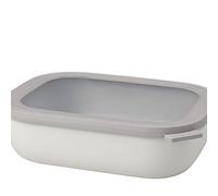 Mepal - Multi Bowl Cirqula Rectangular - Food Storage Container with Lid - Suitable as Airtight Storage Box for the Fridge & Freezer, Microwave Container & Servable Dish - 2000 ml - Nordic white
