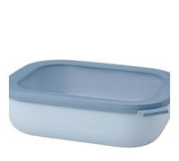 Mepal - Multi Bowl Cirqula Rectangular - Food Storage Container with Lid - Suitable as Airtight Storage Box for the Fridge & Freezer, Microwave Container & Servable Dish - 2000 ml - Nordic blue