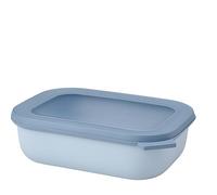 Mepal - Multi Bowl Cirqula Rectangular - Food Storage Container with Lid - Suitable as Airtight Storage Box for the Fridge & Freezer, Microwave Container & Servable Dish - 1000 ml - Nordic blue