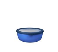 Mepal - Multi Bowl Cirqula Round - Food Storage Container with Lid - Suitable as Airtight Storage Box for The Fridge & Freezer, Microwave Container & Servable Dish - 1250 ml - Vivid Blue