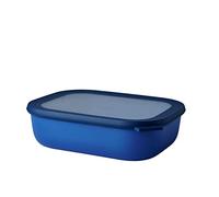 Mepal - Multi Bowl Cirqula Rectangular - Food Storage Container with Lid - Suitable as Airtight Storage Box for the Fridge & Freezer, Microwave Container & Servable Dish - 2000 ml - Vivid blue