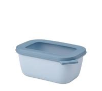 Mepal - Multi Bowl Cirqula Rectangular - Food Storage Container with Lid - Suitable as Airtight Storage Box for the Fridge & Freezer, Microwave Container & Servable Dish - 750 ml - Nordic blue