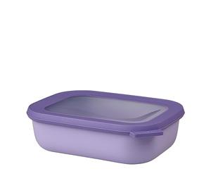 Mepal - Multi Bowl Cirqula Rectangular - Food Storage Container with Lid - Suitable as Airtight Storage Box for the Fridge & Freezer, Microwave Container & Servable Dish - 1000 ml - Vivid lilac