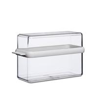 Mepal omnia Stora Crispbread Box White - Transparent and Suitable for a Pack of Crispbread, SAN/TPE, 9 x 12.8 cm