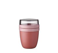 Mepal overnight oat jar - Mini - Practical Yoghurt Cup & Muesli Cup - Separate Compartments for Yoghurt & Muesli - Suitable for Freezer, Microwave & Dishwasher - 300 ml + 120 ml - Vivid Mauve