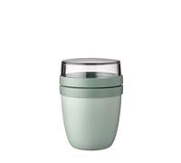 Mepal overnight oat jar - Mini - Practical Yoghurt Cup & Muesli Cup - Separate Compartments for Yoghurt & Muesli - Suitable for Freezer, Microwave & Dishwasher - 300 ml + 120 ml - Nordic Sage