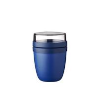 Mepal Overnight Oat jar - Mini - Practical Yoghurt Cup & Muesli Cup - Separate Compartments for Yoghurt & Muesli - Suitable for Freezer, Microwave & Dishwasher - 300 ml + 120 ml - Vivid Blue