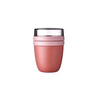Mepal Overnight Oats jar - Practical Yoghurt Cup & Muesli Cup - Separate Compartments for Yoghurt & Muesli - Suitable for Freezer, Microwave & Dishwasher - 500 ml + 200 ml - Vivid Mauve