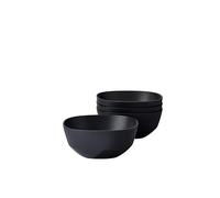 Mepal - Serving bowl 4 pieces Silueta - Dishwasher & microwave resistant - Salad bowl - Tapas bowls - Tableware - 750 ml - Nordic black