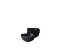 Mepal - Serving bowl 4 pieces Silueta - Dishwasher & microwave resistant - Salad bowl - Tapas bowls - Tableware - 250 ml - Nordic black