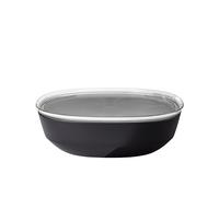 Mepal - Serving Bowl with lid Silueta - Dishwasher & Microwave Resistant - Salad Bowl - Tapas Bowls - Tableware - 4000 ml - Nordic Black