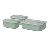 Mepal - Set Food container EasyClip - 3 pcs set - Container with lid & sliding closure - Suitable for microwave, steam oven, refrigerator, and freezer - Airtight - 2x 700 + 1500 ml - Nordic sage