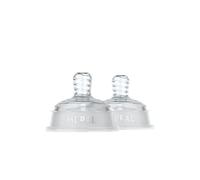 Mepal Set Teats Baby Bottle Fast Mio, 2-Piece, Anti-Colic, Spiral Design Prevents Blocked Teat, Medical Grade Silicone