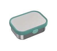 Mepal - Stainless Steel Bento Lunch Box Campus - Bento Box Children - Lunch Box for Children with Compartments & Fork - Meal Prep Box with Clip Closure - Dishwasher Safe - 750 ml - Cool mint